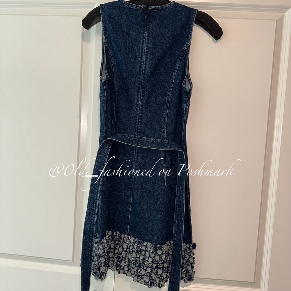 CINQ A SEPT Mindie Denim Petal Mini Dress - Picture 8 of 11